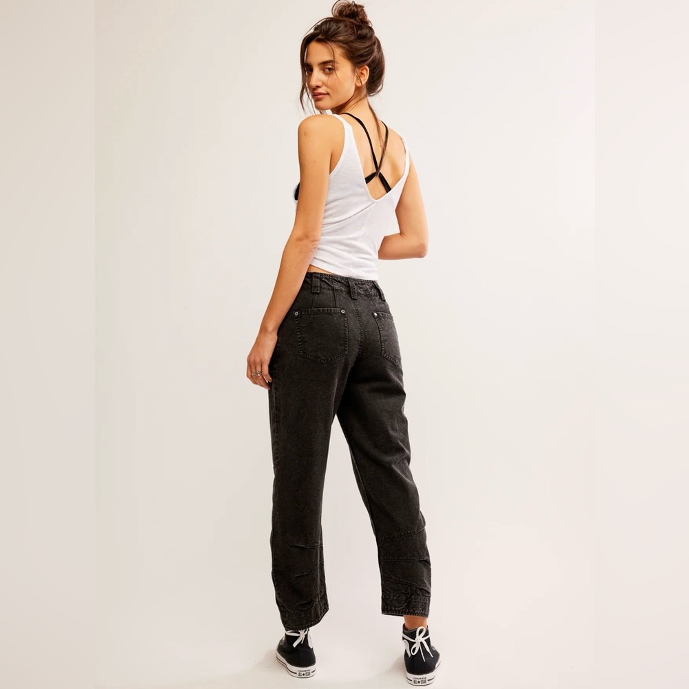 🌻🆕FREE PEOPLE We The Free Supersonic Slim Pants-BLACK COLOR-SIZE 2 & 4 - Picture 7 of 15